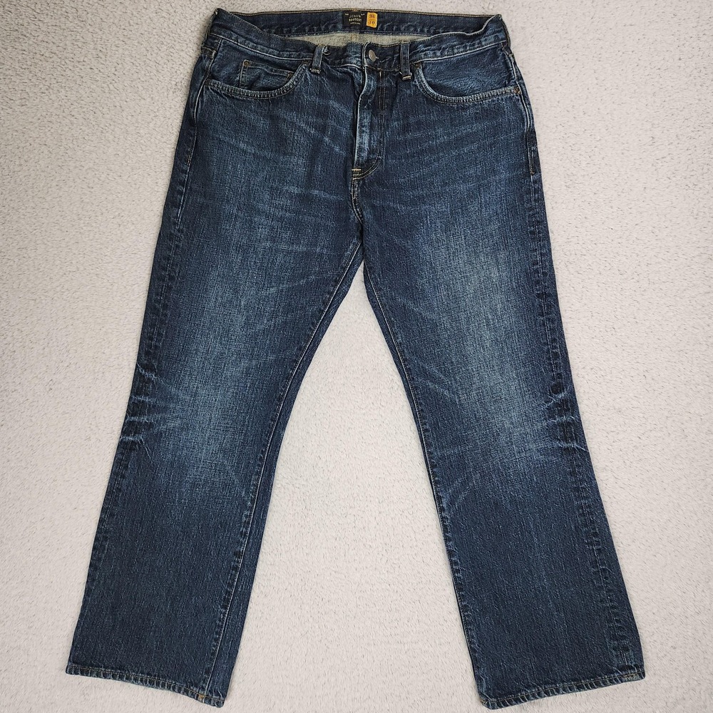 J.Crew Bootcut Jeans Mens 36x30 Blue Denim Classic 5 Pocket Style 29071